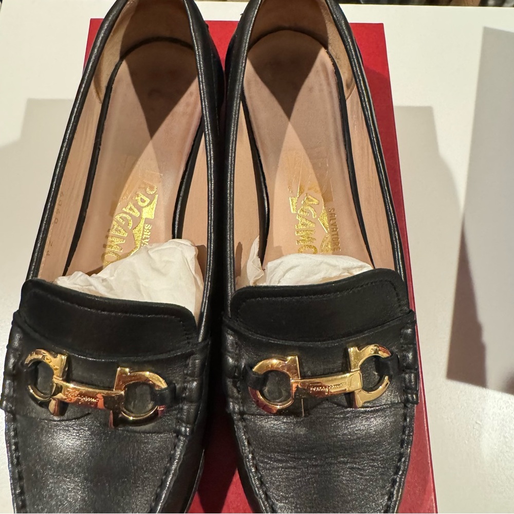 Black Farragamo Loafers